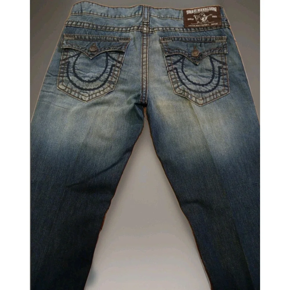 Vintage True Religion Ricky Super T Jeans Men's Size 38 x 36 Made in USA Thick